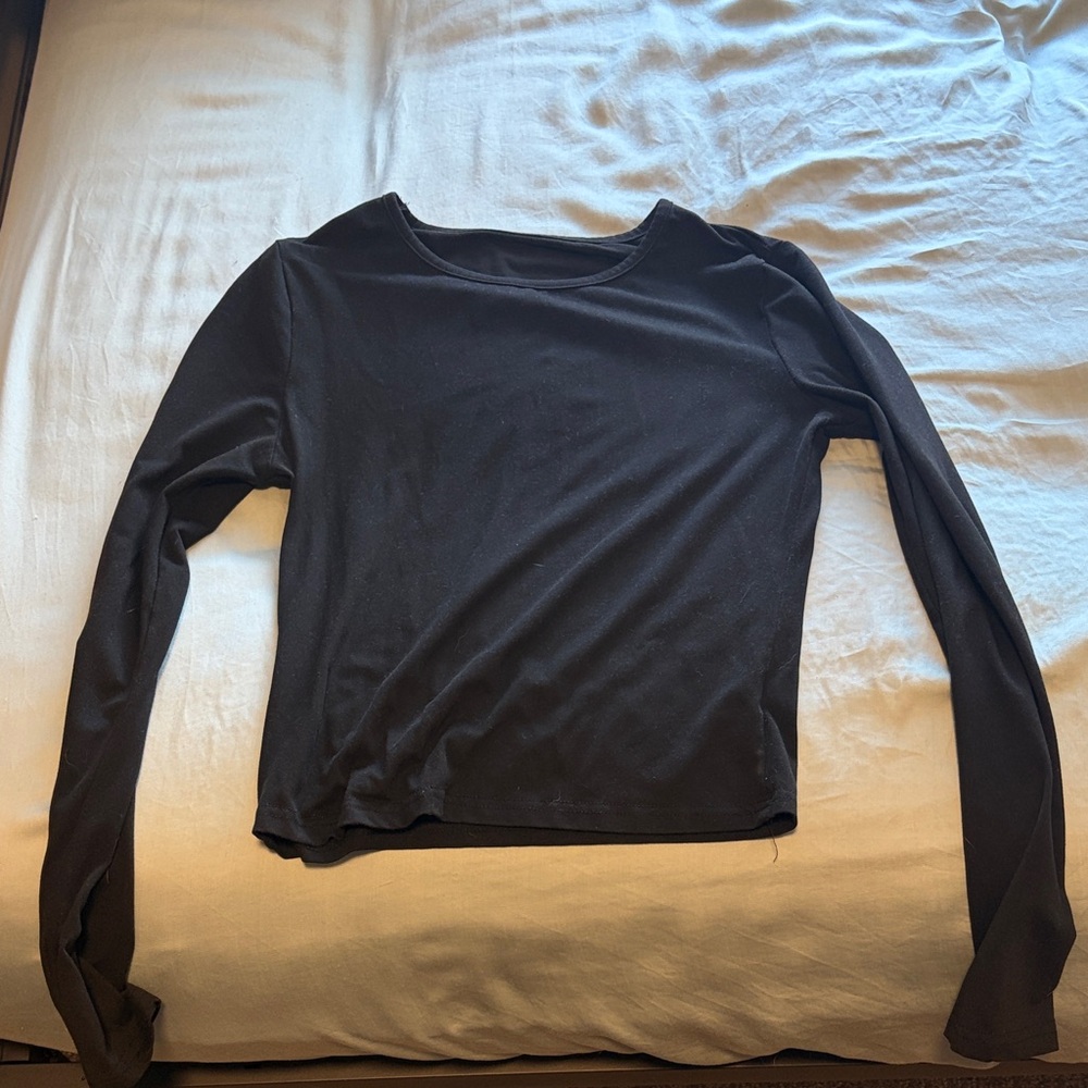 Classic Black Long Sleeve Women's Top